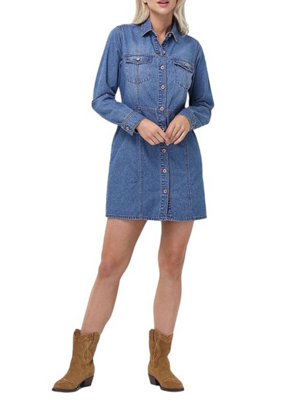 Frye Women’s XXL Blue Denim Mini Dress.         3398